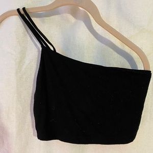 Forever 21 Black One Shoulder Crop top